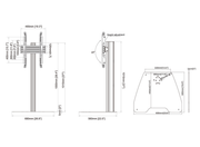 Multibrackets M Column Pro 100 Digital Signage Floor Stand - VESA 400x400 | 7340234816712 Floor Stand Multibrackets