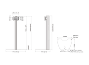 Multibrackets M Column Pro 150 Digital Signage Floor Stand - VESA 200x200 | 7340234816705 Floor Stand Multibrackets