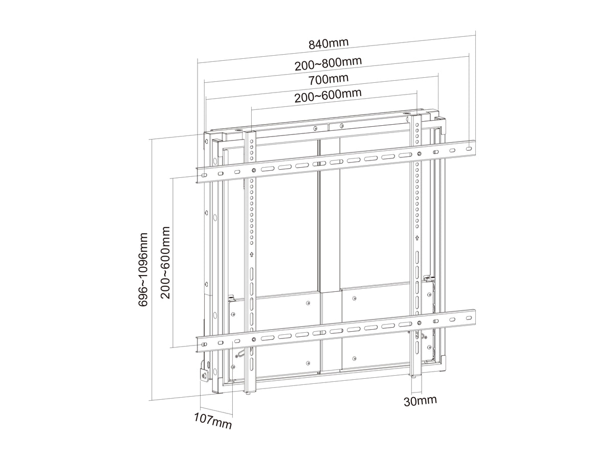 Multibrackets M Counterbalanced Wall Mount HD for 75"-90" Screens – Black | 7350073737772 Wall Mount Bracket Multibrackets
