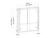Multibrackets M Counterbalanced Wall Mount for 37"-65" Screens – Black | 7350105210228 Wall Mount Bracket Multibrackets