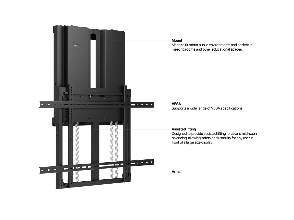 Multibrackets M Counterbalanced Wall Mount for 55"-86" Screens | 7350105218750 Wall Mount Bracket Multibrackets