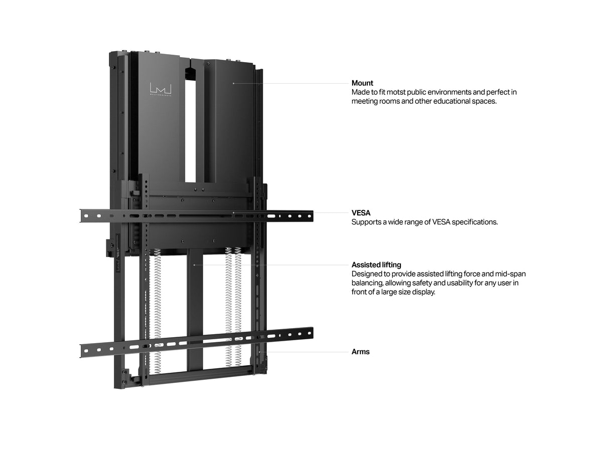 Multibrackets M Counterbalanced Wall Mount for 75"-90" Screens | 7350105218767 Wall Mount Bracket Multibrackets