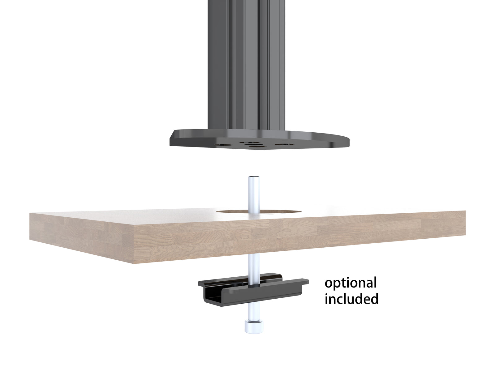 Multibrackets M Deskmount Column Pro 3x1 Triple Monitor Mount | 7350105215957