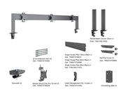 Multibrackets M Deskmount Column Pro 3x1 Triple Monitor Mount | 7350105215957