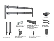 Multibrackets M Deskmount Column Pro 4x2 8-Monitor Mount for 15"–32" Screens | 7350105215964