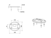 Multibrackets M Deskmount HD Grommet Base for Dual 32"-50" Monitors Up to 24kg | 7350105210563 Mount Accessories Multibrackets