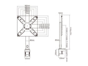 Multibrackets M Deskmount XL Height-Adjustable Monitor Mount for 32"–55" Displays | 7350105210129