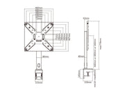 Multibrackets M Deskmount XL Height-Adjustable Monitor Mount for 32"–55" Displays | 7350105210136