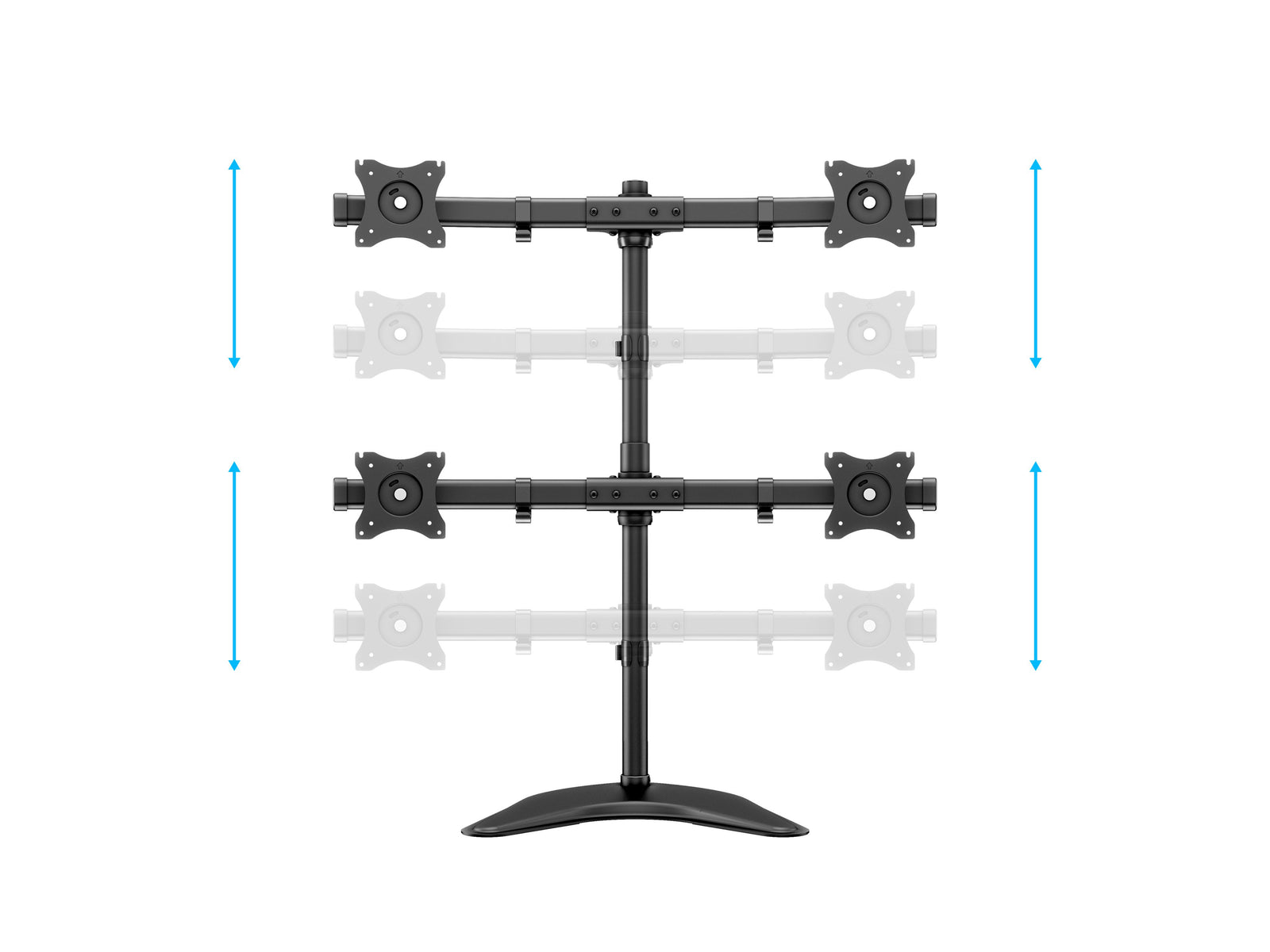 Multibrackets M Deskstand Basic Quad Monitor Stand for 15"–27" Monitors | 7350073733347