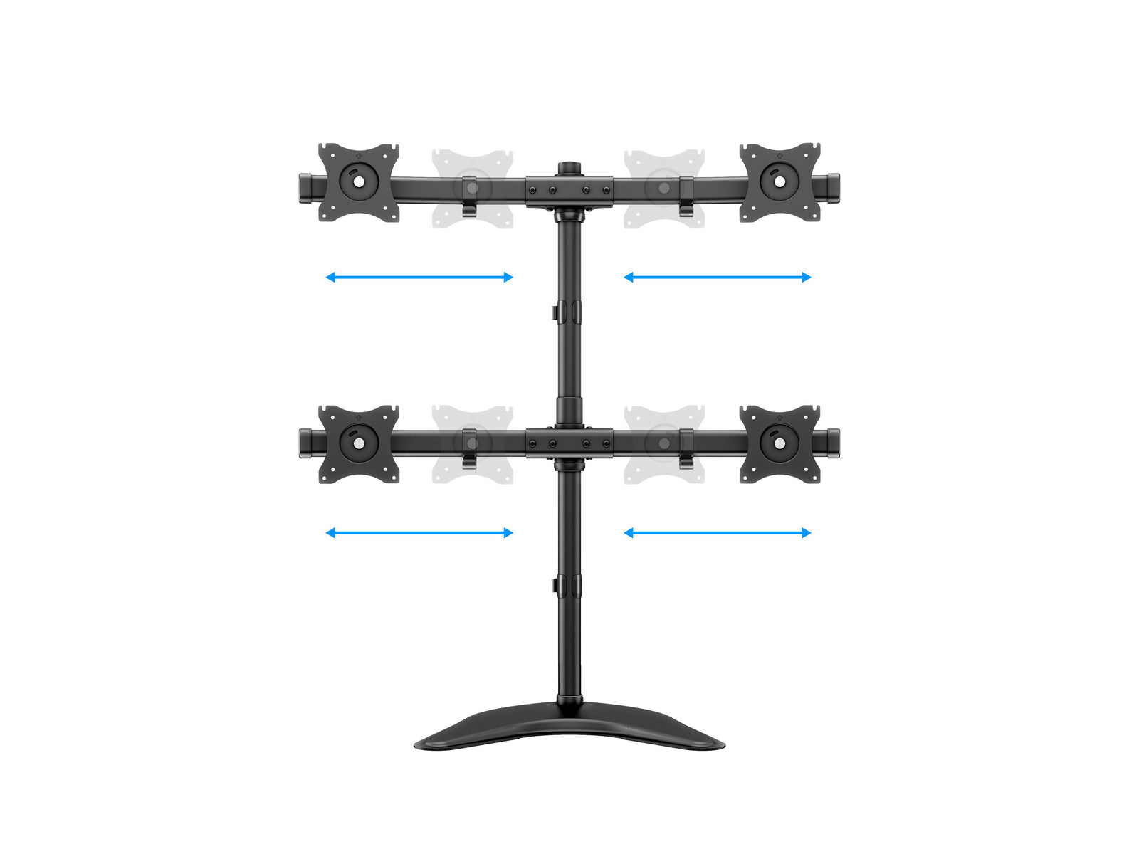 Multibrackets M Deskstand Basic Quad Monitor Stand for 15"–27" Monitors | 7350073733347