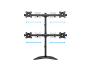 Multibrackets M Deskstand Basic Quad Monitor Stand for 15"–27" Monitors | 7350073733347