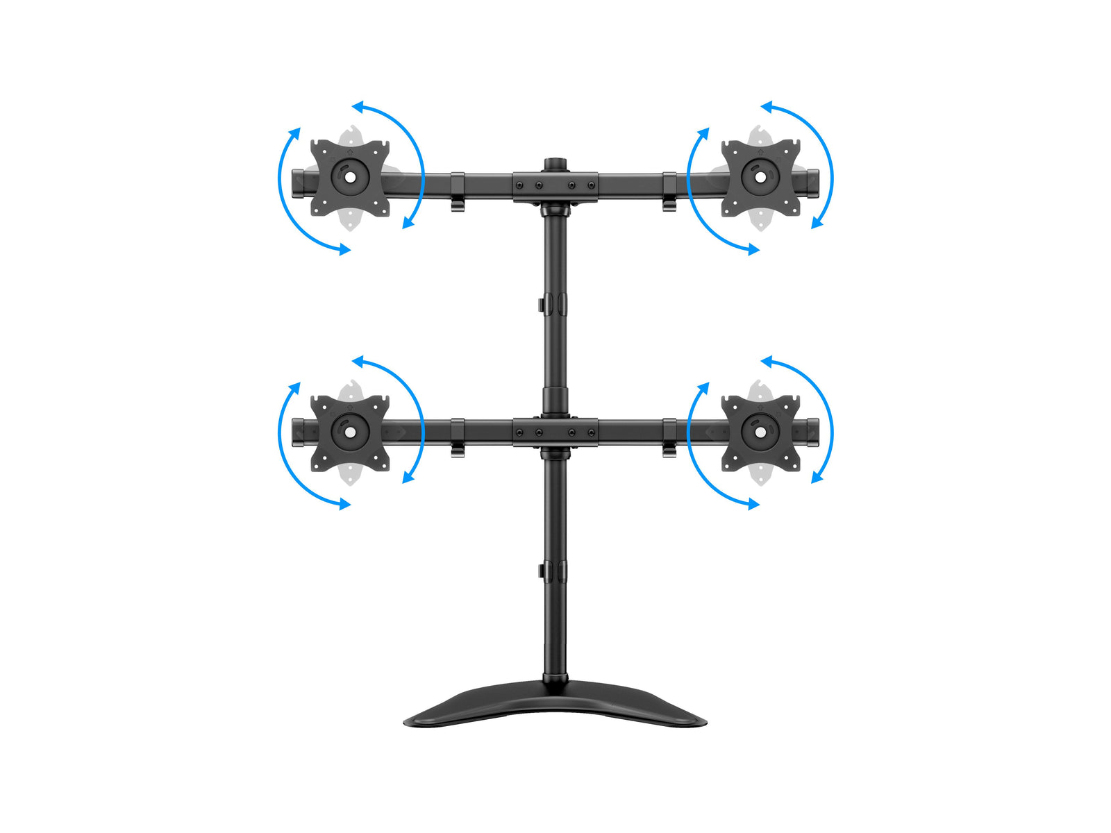 Multibrackets M Deskstand Basic Quad Monitor Stand for 15"–27" Monitors | 7350073733347