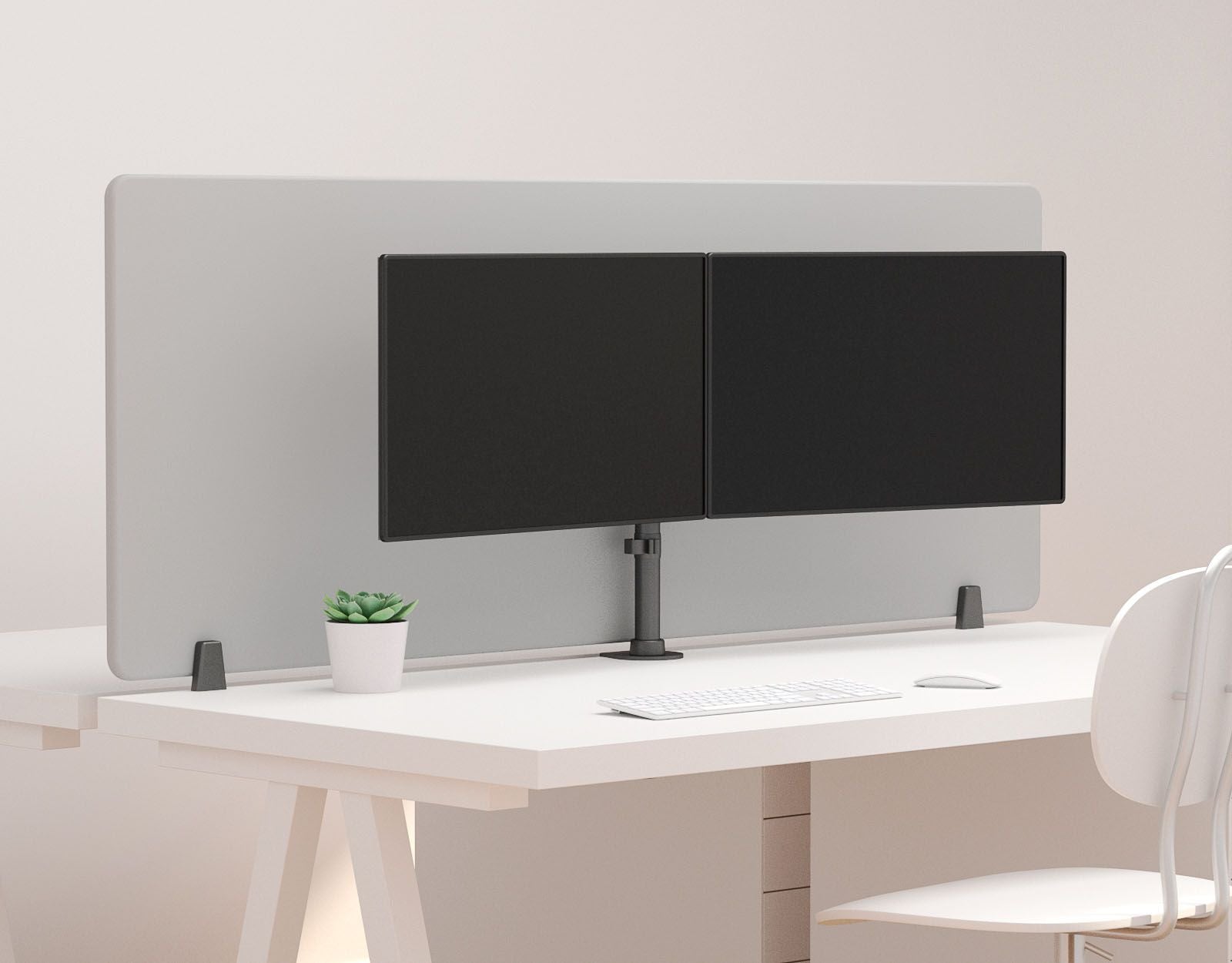 Multibrackets M Desktopmount Basic Dual Monitor Mount for 15"–27" Monitors | 7350073733309