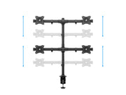 Multibrackets M Desktopmount Basic Quad Monitor Mount for 15"–27" Monitors | 7350073733316