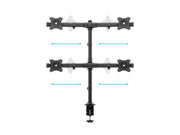 Multibrackets M Desktopmount Basic Quad Monitor Mount for 15"–27" Monitors | 7350073733316