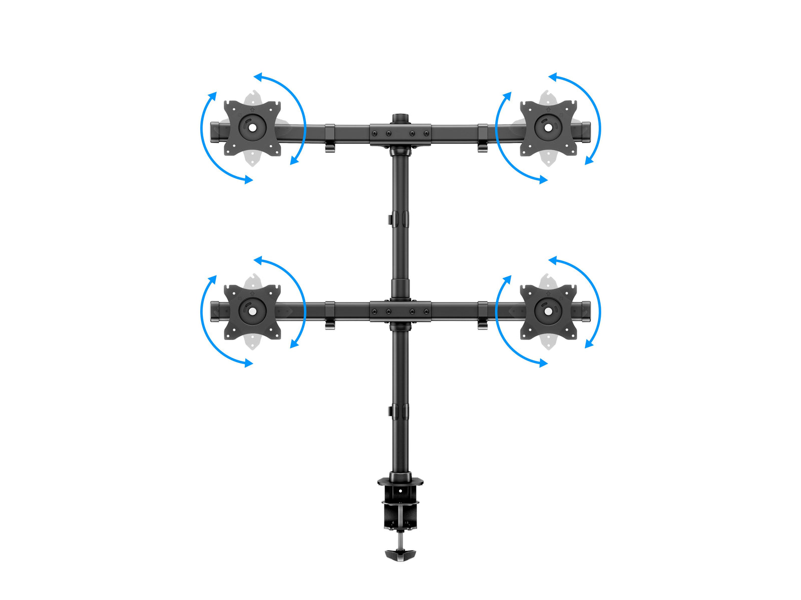 Multibrackets M Desktopmount Basic Quad Monitor Mount for 15"–27" Monitors | 7350073733316