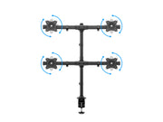 Multibrackets M Desktopmount Basic Quad Monitor Mount for 15"–27" Monitors | 7350073733316