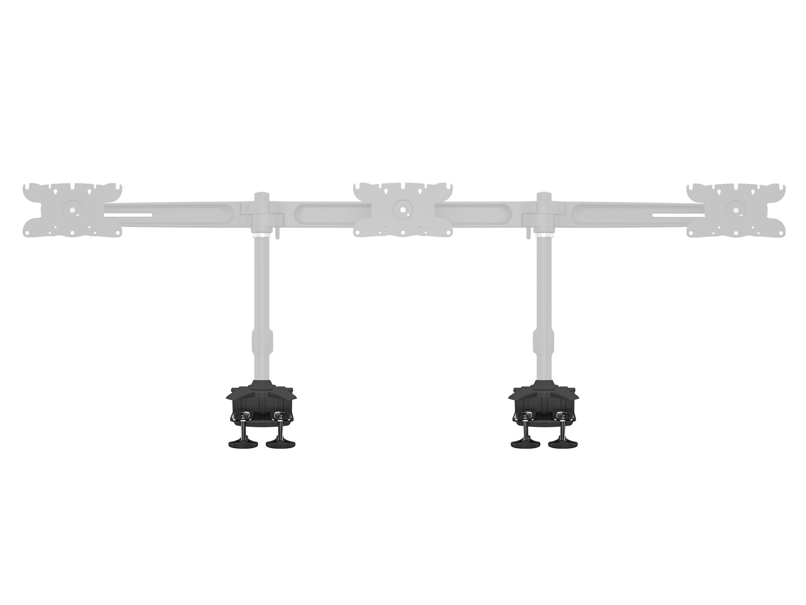 Multibrackets M Desktopmount Heavy Duty Double Desk Clamp for 6 Monitors | 7350022735019 Mount Accessories Multibrackets