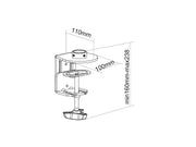 Multibrackets M Desktopmount Heavy Duty Double Desk Clamp for Up to 6 Monitors | 7350073735440 Mount Accessories Multibrackets