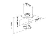 Multibrackets M Desktopmount Heavy Duty Grommet Base for Up to 4 Monitors | 7350073733408 Mount Accessories Multibrackets