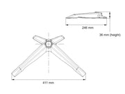 Multibrackets M Desktopmount Table Stand for Single, Dual & Triple Monitors | 7350105210242 Mount Accessories Multibrackets