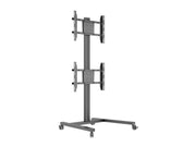 Multibrackets M Display Stand 180 Dual Vertical Black Mobile Floor Stand for Two 32"–55" Screens | 7350105212215