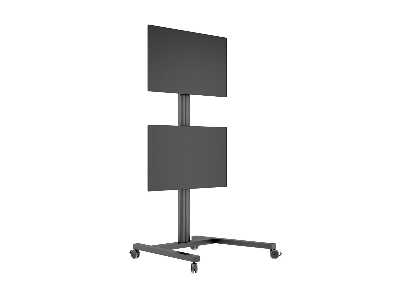 Multibrackets M Display Stand 180 Dual Vertical Black Mobile Floor Stand for Two 32"–55" Screens | 7350105212215