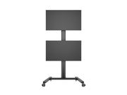 Multibrackets M Display Stand 180 Dual Vertical Black Mobile Floor Stand for Two 32"–55" Screens | 7350105212215