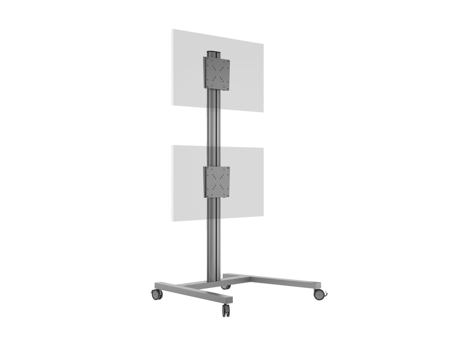 Multibrackets M Display Stand 180 Dual Vertical Black Mobile Floor Stand for Two 32"–55" Screens | 7350105212215
