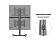 Multibrackets M Display Stand 180 Dual Vertical Black Mobile Floor Stand for Two 32"–55" Screens | 7350105212215