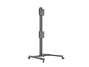 Multibrackets M Display Stand 180 Dual Vertical Black Mobile Floor Stand for Two 32"–55" Screens | 7350105212215