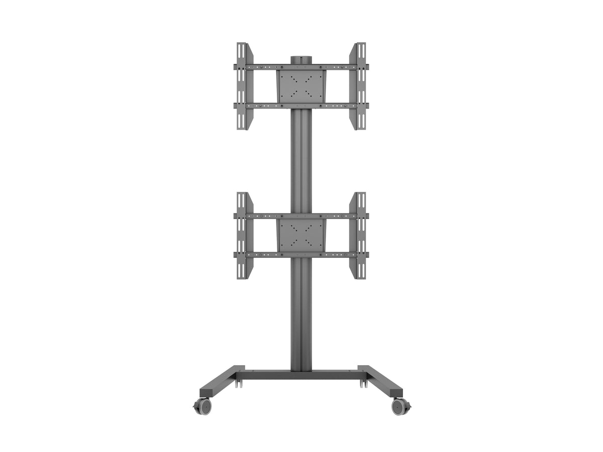 Multibrackets M Display Stand 180 Dual Vertical Black Mobile Floor Stand for Two 32"–55" Screens | 7350105212215