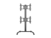 Multibrackets M Display Stand 180 Dual Vertical Black Mobile Floor Stand for Two 32"–55" Screens | 7350105212215