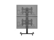 Multibrackets M Display Stand 180 Dual Vertical Black Mobile Floor Stand for Two 32"–55" Screens | 7350105212215