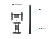 Multibrackets M Display Stand 180 Single Black Floor Mount for 24"–65" Screens | 7350073732401