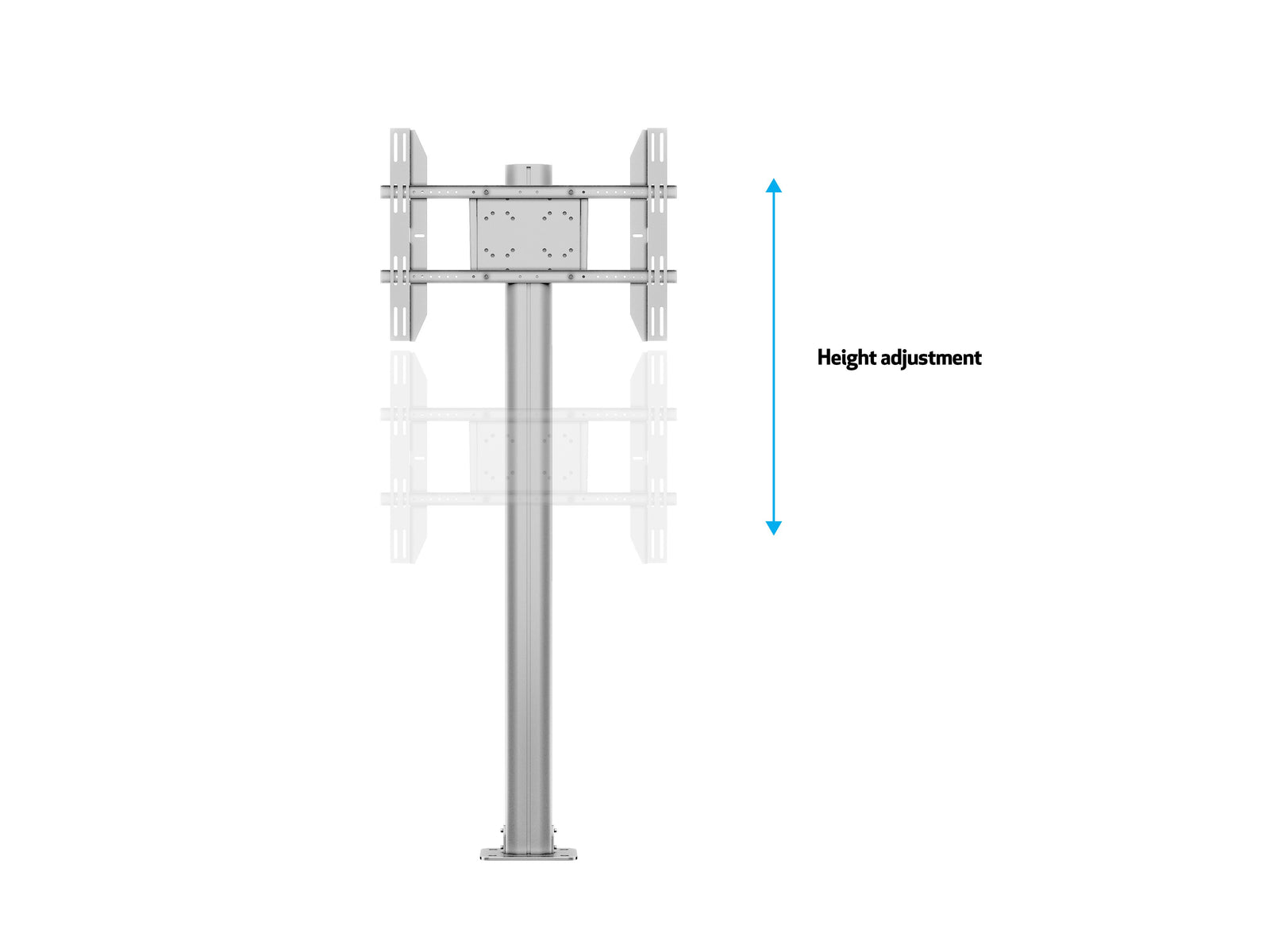 Multibrackets M Display Stand 180 Single Silver Floor Mount for 24"–65" Screens | 7350073732395