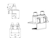 Multibrackets M Duo Deskmount for Dual Gas Lift Monitor Arms | 7350073730704 Mount Accessories Multibrackets