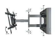 Multibrackets M Flexarm Full Motion Wall Mount with STB Enclosure for 37"–70" Screens | 7350105210198