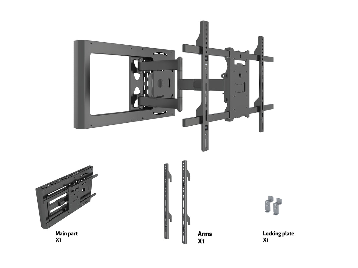 Multibrackets M Flexarm Full Motion Wall Mount with STB Enclosure for 37"–70" Screens | 7350105210198