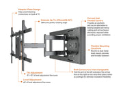 Multibrackets M Flexarm Full Motion Wall Mount with STB Enclosure for 37"–70" Screens | 7350105210198