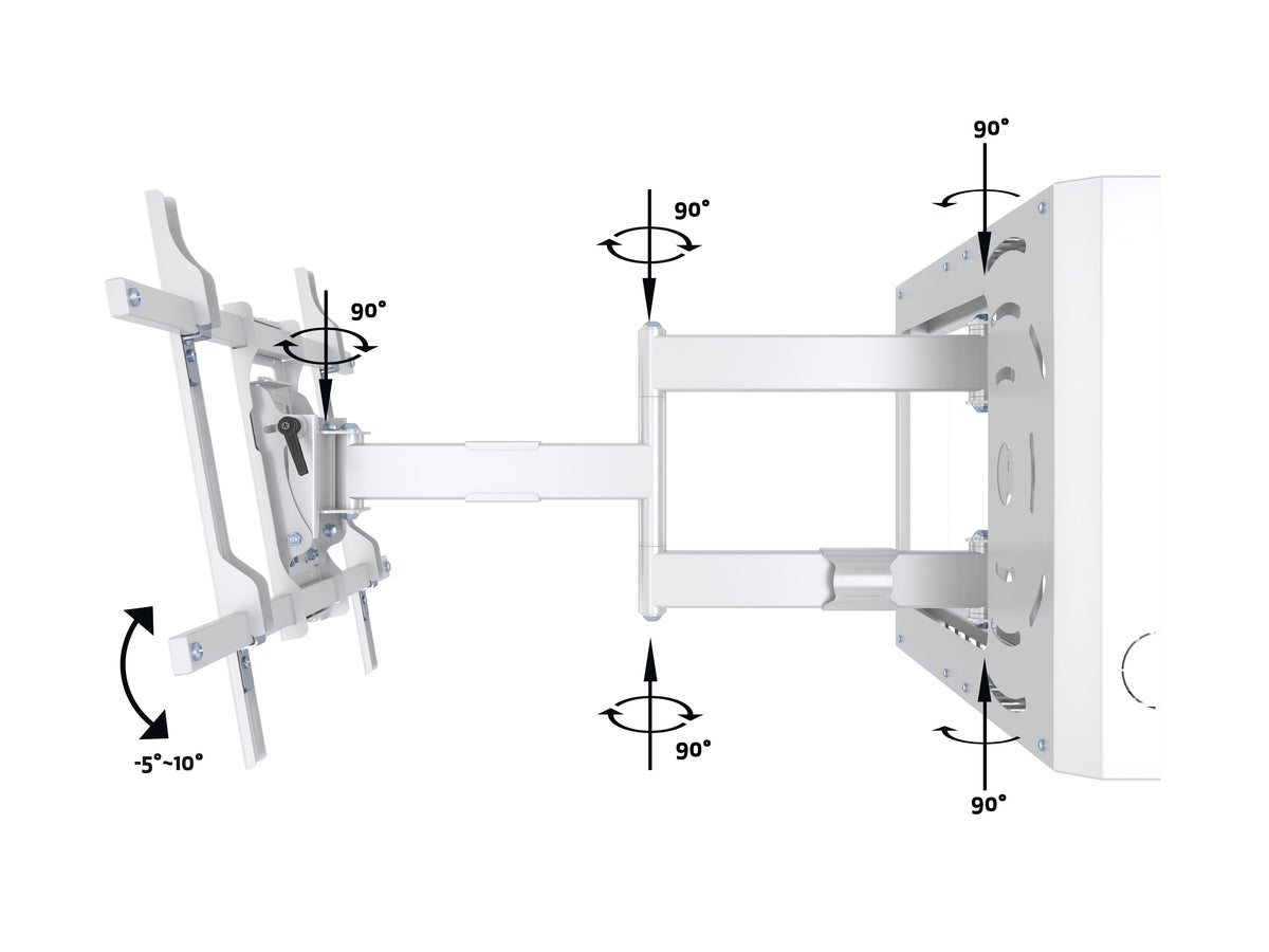 Multibrackets M Flexarm Full Motion Wall Mount with STB Enclosure for 37"–70" Screens | 7350105210204