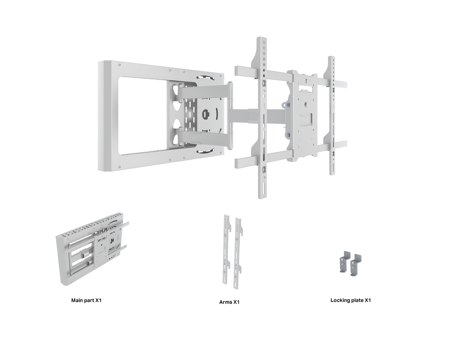 Multibrackets M Flexarm Full Motion Wall Mount with STB Enclosure for 37"–70" Screens | 7350105210204