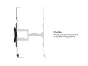 Multibrackets M Flexarm Pro Wall Mount with Soundbar & Camera Shelf 55"–85" Screens | 7350105210532
