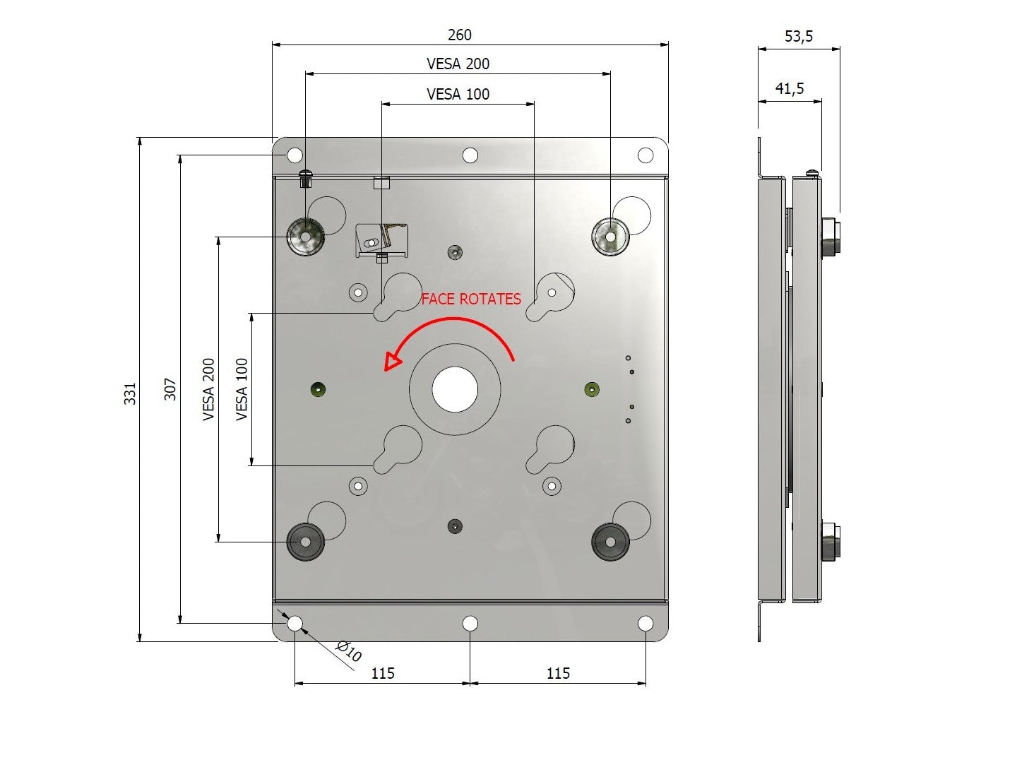 Multibrackets M Flip 100/200 Rotating Wall Mount for 24"–55" Screens | 7350073737819
