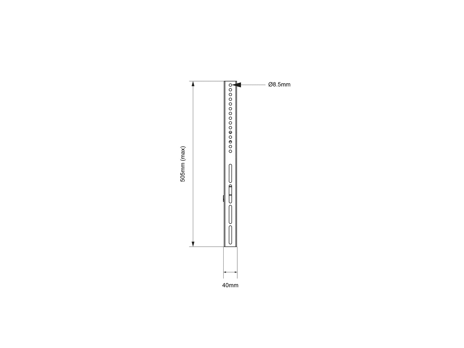 Multibrackets M Floorstand Basic 180 Fixed Arms Black Screen Mount Brackets | 7350073731480