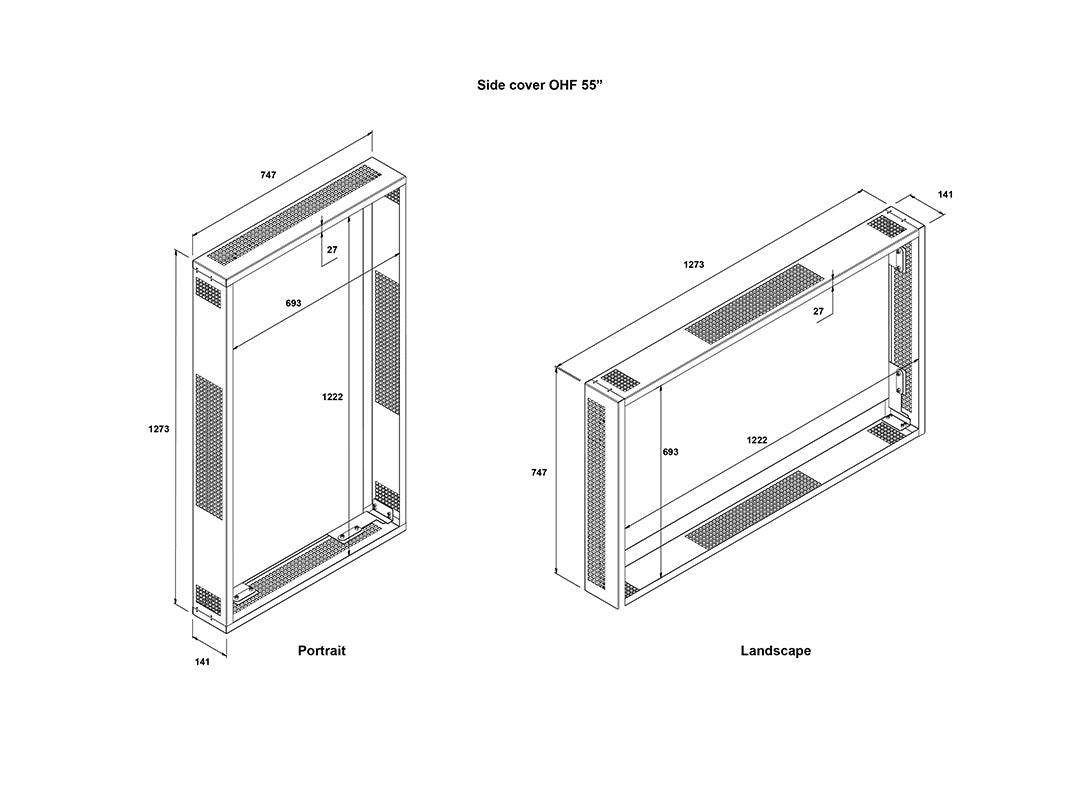 Multibrackets M Frame Outdoor Wall Mount for 55OP90FE 55" Display – Black | 7340234816347 Wall Mount Bracket Multibrackets