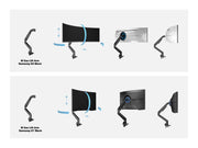 Multibrackets M Gas Lift VESA Adapter for Samsung Odyssey G7 24"–32" Monitors | 7350105213267