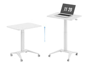 Multibrackets M Height Adjustable Mobile Workstation Basic - White | 7350105217937 Workstation Multibrackets
