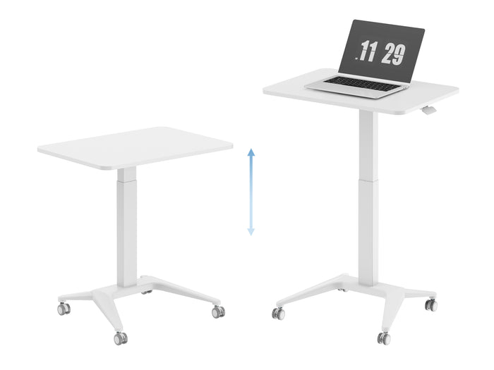 Multibrackets M Height Adjustable Mobile Workstation Basic - White | 7350105217937 Workstation Multibrackets