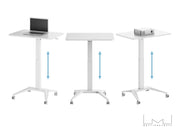 Multibrackets M Height Adjustable Mobile Workstation Basic - White | 7350105217937 Workstation Multibrackets